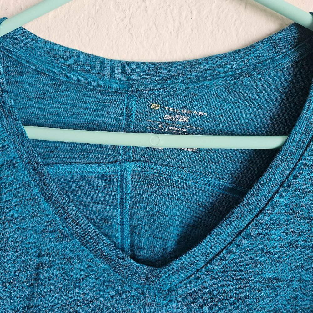 Tek gear dry tek gym Pullover workout shirt tunic teal black Slits On Sides XL - Picture 3 of 6